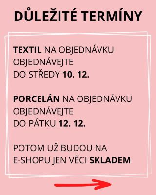 Nějaké termíny, ať si stihnete objednat po čem vaše srdce touží 🥰 a aby to k vám přišlo včas 🎄 ____ Please order on my...
